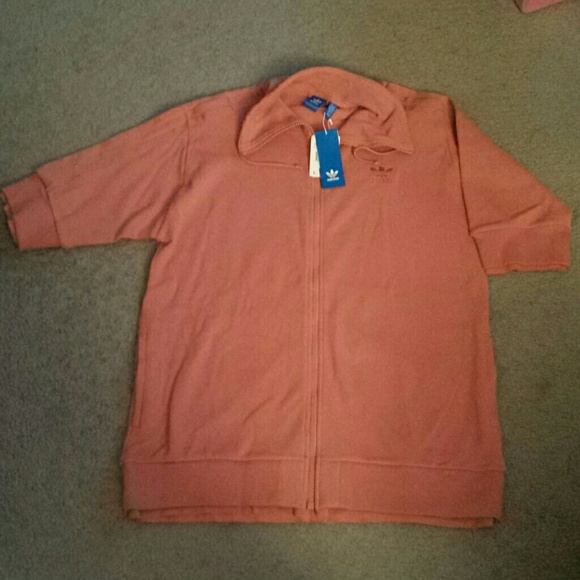 Adidas Tubular Raw Pink Track Top Jacket - Picture 2 of 8